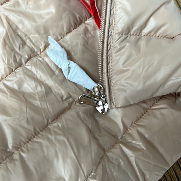 PATRIZIA PEPE Womens down feather puffer zip up jacket cream tan - Picture 11 of 12